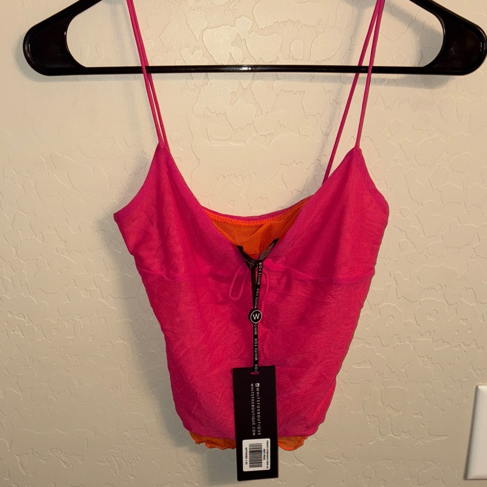 Vibrant Pink and Orange Women's Top